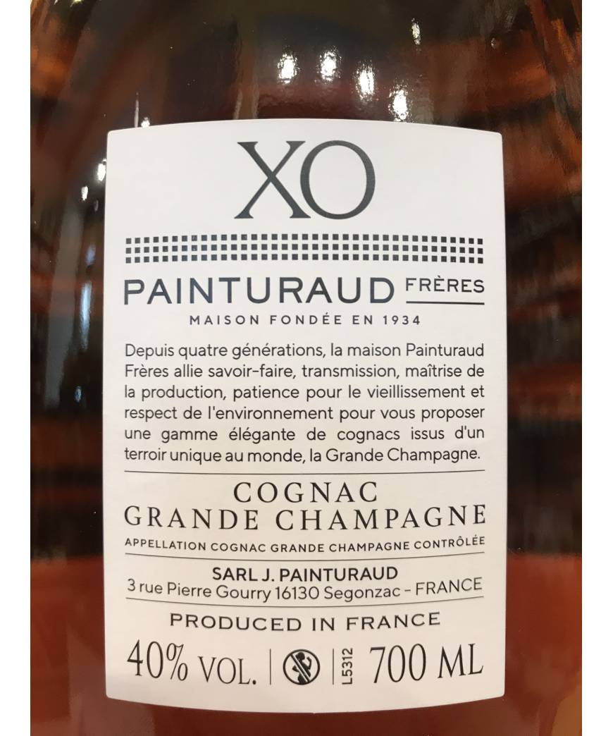 Cognac X.O. Carafe sérigraphiée 70 cl